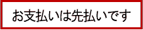 お支払いは先払い